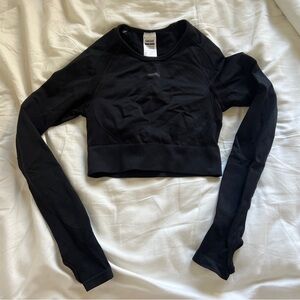 Gymshark Flex Black Long Sleeve Crop Top